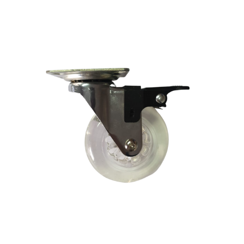 Clear Brake 75mm Castor