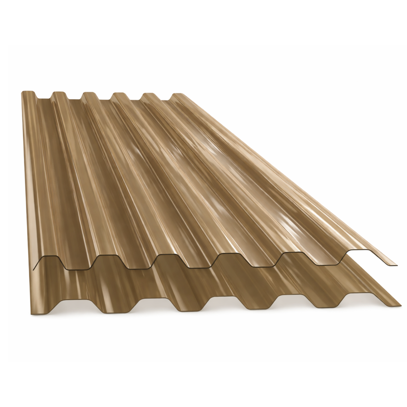 1mm POLYCARB ROOF SHEETS 3.6m BRONZE